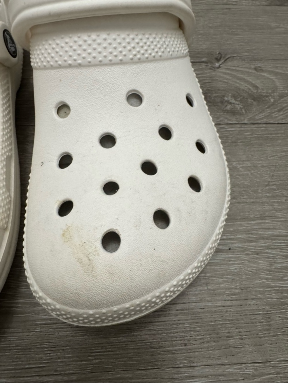 Crocs White Lined Comfort Clogs Winter Slip On Shoes Unisex Size M5 W7 - Picture 4 of 6